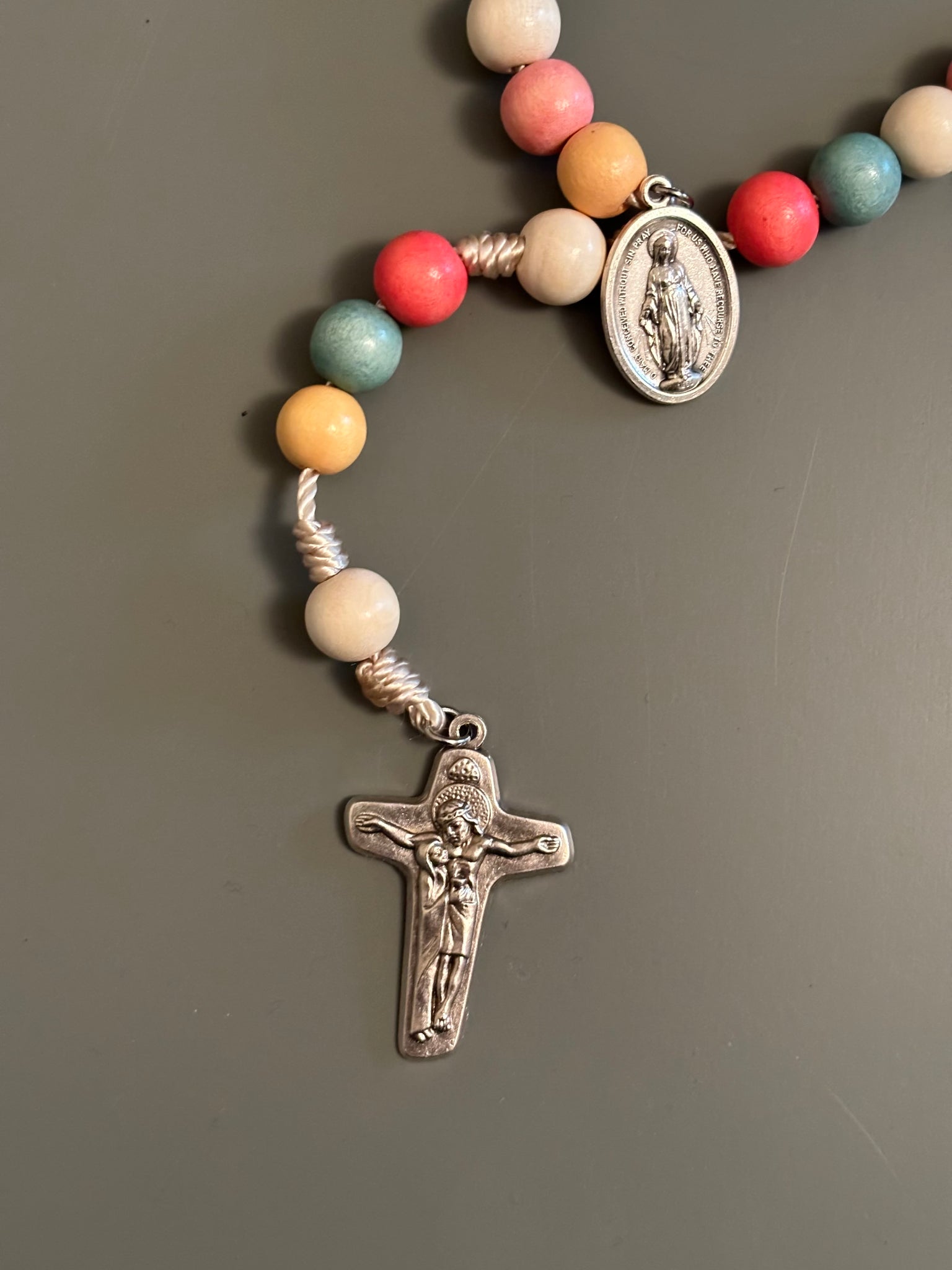 Colorful Wooden Rosary