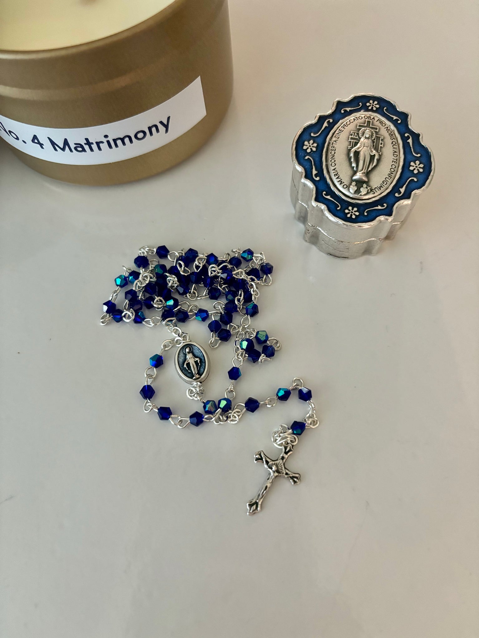 Miraculous Medal Rosary and Box