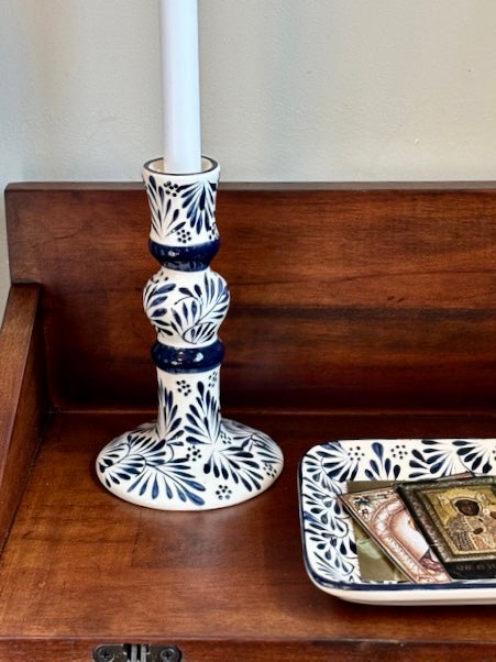 Handmade Blue Candle Holder