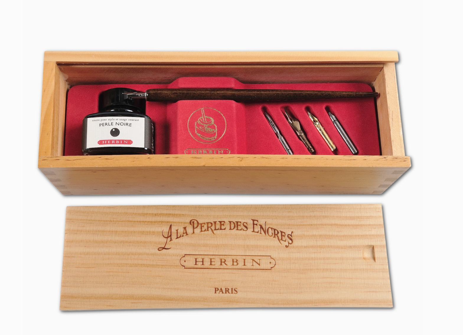 Ink & Nibs Set in Wooden Box